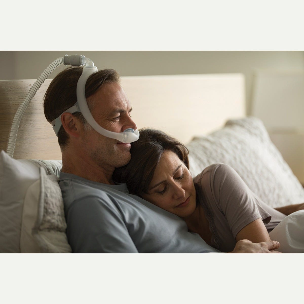 Image of Respironics DreamWear Silicone Pillow, Medium Wide Cushion and Large Frame, No Headgear