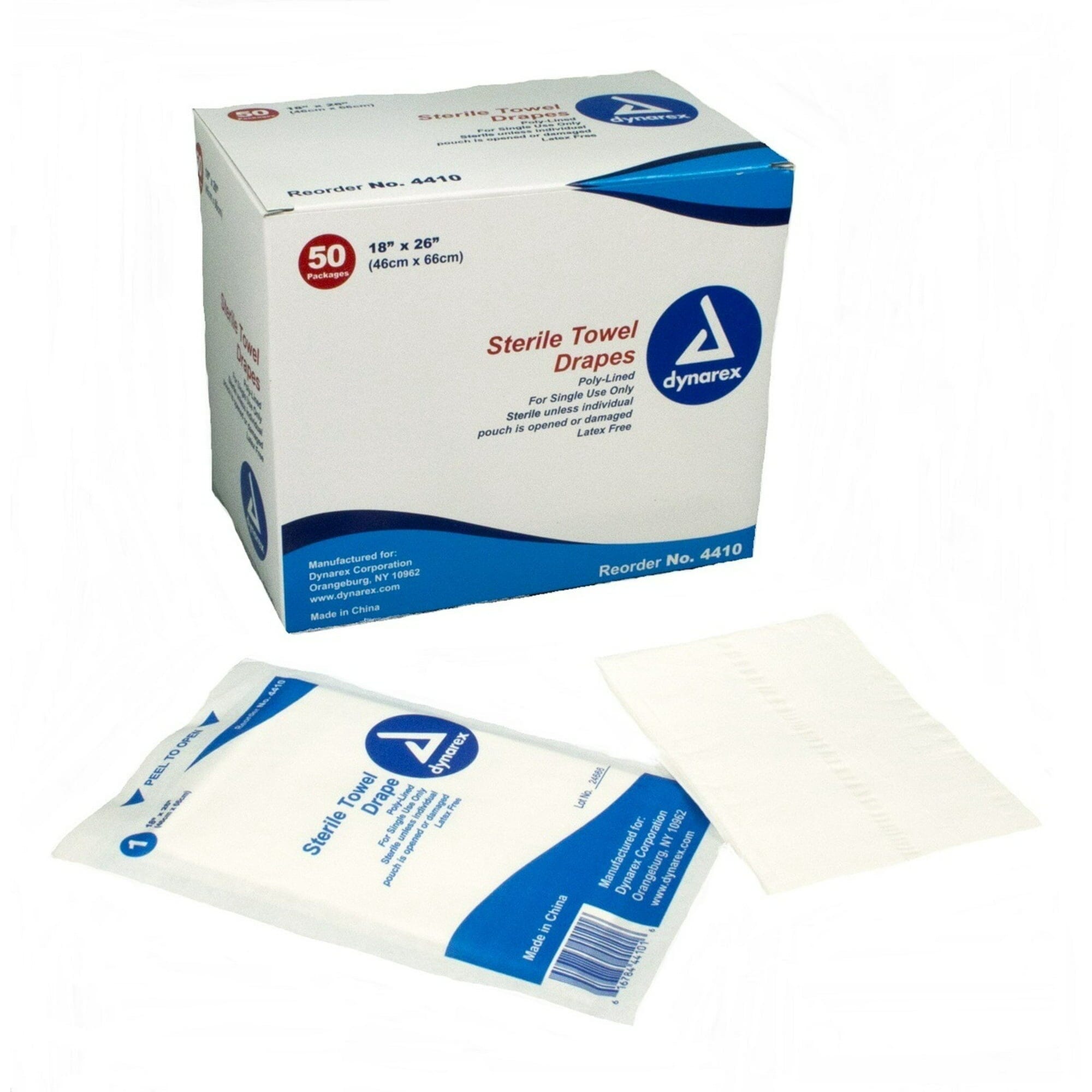 Dynarex Disposable Towel Drapes Plain, Sterile, 18