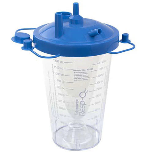 Image of Dynarex Resp-02 1200cc EMS Suction Canister w/Float Valve Shutoff