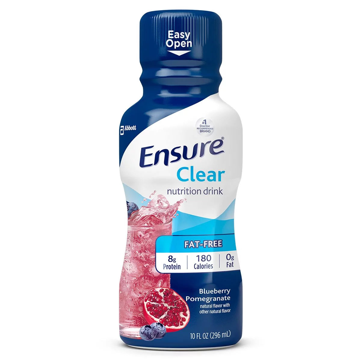 Image of Ensure Clear Nutrition Drink, Blueberry Pomegrante, Ready-to-Drink, Retail, 10 fl oz