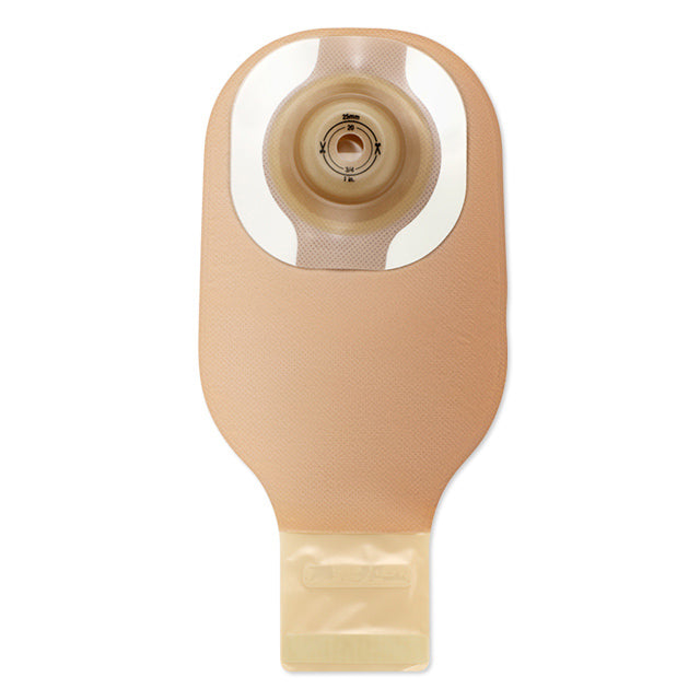 Image of CeraPlus Soft Convex One-Piece Drainable Ostomy Pouching System, Lock 'n Roll Microseal Closure, Filter, Adhesive Border, Transparent, Cut-to-fit up to 1-1/2" Opening