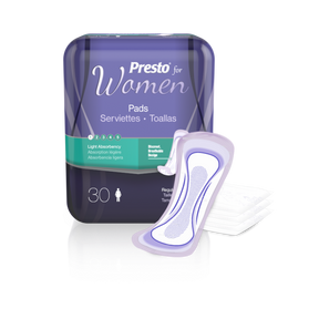 Image of Presto® Incontinence Pad, Light Absorbency, Regular, 8.5" Long