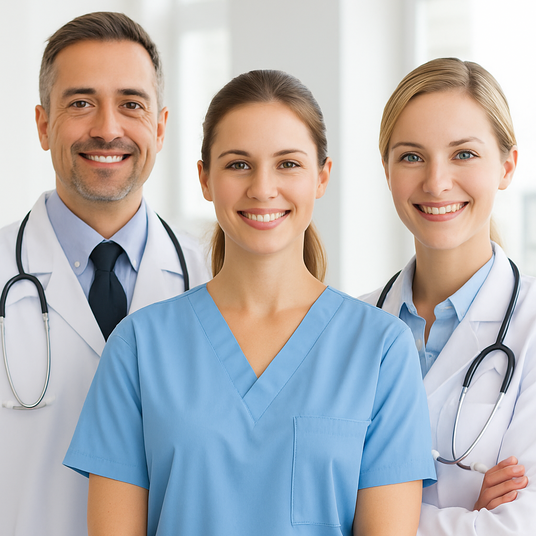 Healthcare professionals team photo illustrating Save Rite Medical’s support for clinics and medical facilities.