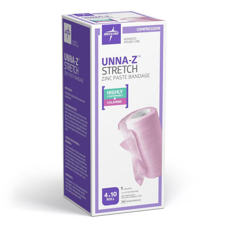 Image of Unna-Z Zinc Oxide Paste with Calamine Stretch Elastic Bandage, 4" x 10 yd.