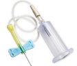 Image of BD Vacutainer® Safety-Lok™ Blood Collection Set with Luer Adapter 23" Gauge, 7" L Tubing, 3/4" Needle, Light Blue