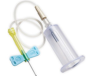 Image of BD Vacutainer® Safety-Lok™ Blood Collection Set with Luer Adapter 23" Gauge, 7" L Tubing, 3/4" Needle, Light Blue