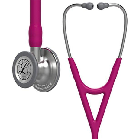 Image of 3M™ Littmann® Cardiology IV™ Diagnostic Stethoscope, Standard Finish Chestpiece, Raspberry Tube, 27''