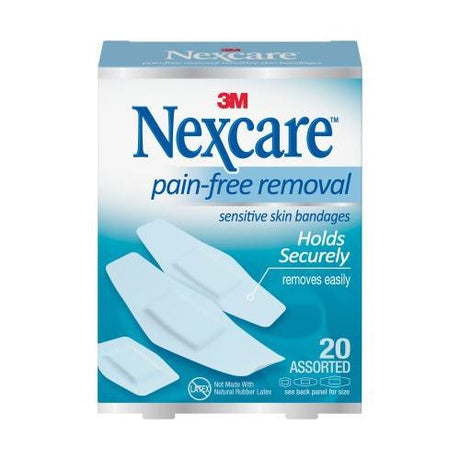 Image of 3M™ Nexcare™ Adhesive Sensitive Skin Bandage, Assorted, Blue