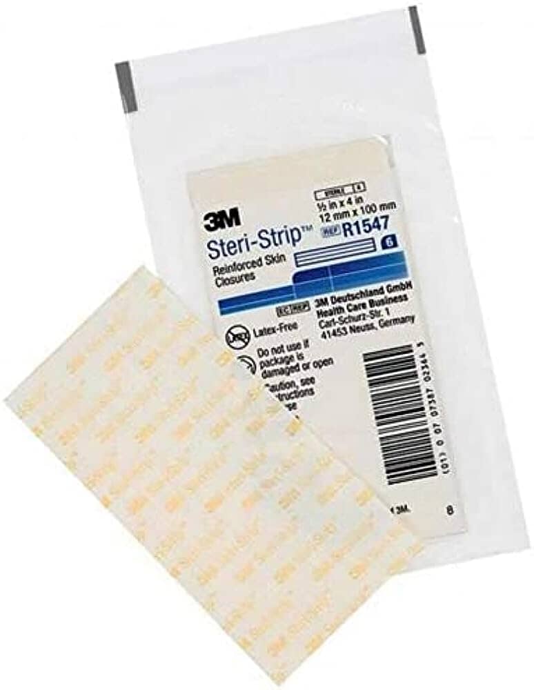 3M™ Steri-Strip™ Reinforced Adhesive Skin Closures, R1548, 1 in x 5 in (25  mm x 125 mm), 4 Strips/Envelope