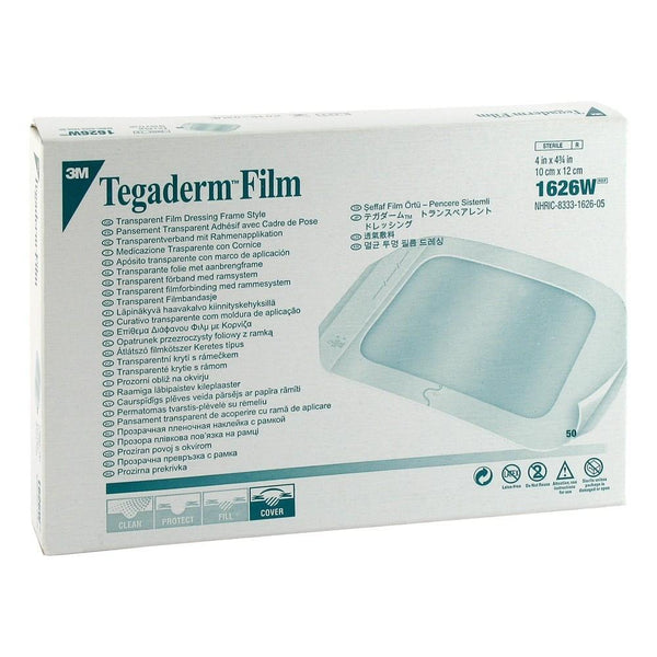 3M Tegaderm 1626W Transparent Film Dressing Rectangle 4 X 4-3/4 - View #3