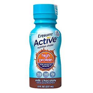 Image of Abbott Ensure Active™ Nutritional Shake , High Protein for Muscle Health, 8 oz Bottle, Retail, Chocolate