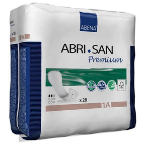 Image of Abena Abri-San Premium Incontinence Pad, Size 1A, 200mL Absorbency, 4" x 11" L