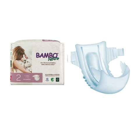 Image of Abena Bambo® Nature Disposable Baby Diaper, Size 2, for 7 to 13 lb, Fun Graphics Print