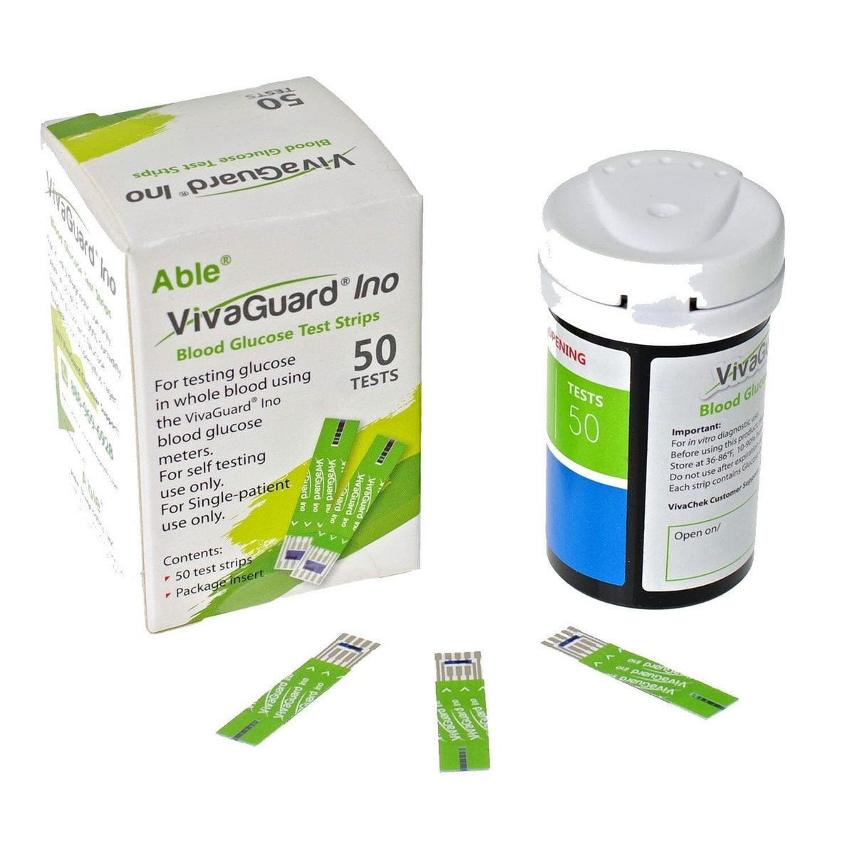 Able® VivaGuard® Ino Blood GlucoseTest Strips – Save Rite Medical