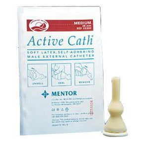Image of Active Cath Latex Self-Adhering Male External Catheter with Watertight Adhesive Seal, 28 mm