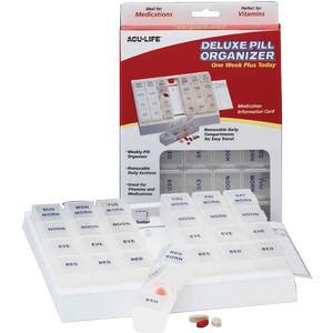 Image of Acu-Life Deluxe Pill Organizer 'One Week Plus Today'