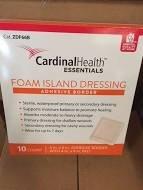 Image of Adhesive Island Dressing, 4" x 4", 2"x 2" Pad, Sterile, Latex-Free