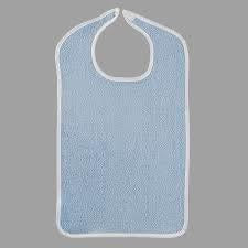 Image of Adult Bib with Velcro Closure, Blue, 18" x 30"