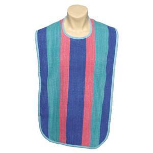 Image of Adult Bib with Velcro Closure, Multi-Striped, 18" x 34"