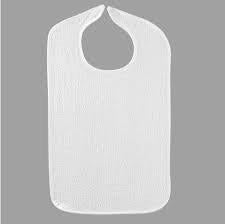 Image of Adult Bib with Velcro Closure, White, 18" x 30"