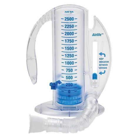 Image of AirLife Volumetric Incentive Spirometer with One-Way Valve, 2500 mL Capacity