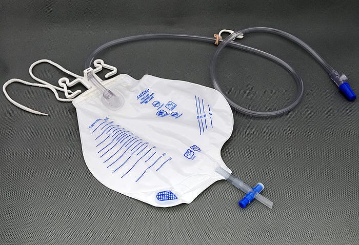 Image of Amsino AMSure® Urinary Drainage Bag 2000mL, Pear Shape, Anti-Reflux Device