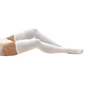 Image of Anti-Embolism Thigh-High Seamless Elastic Stockings Large Long, Ivory