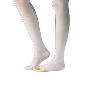 Image of Anti-Embolism Thigh-High Seamless Elastic Stockings Medium Long, White