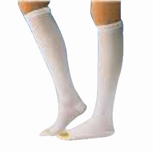 Image of Anti-Embolism Thigh-High Seamless Elastic Stockings Small Long, White