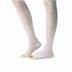 Image of Anti-Embolism Thigh-High Seamless Elastic Stockings X-Large Long, White