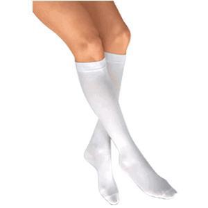 Image of Anti-EM/GP Anti-Embolism Knee-High Seamless Elastic Stockings Large, White