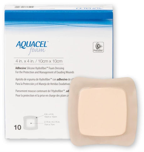 Image of Aquacel Adhesive Gelling Foam Dressing 4" x 4"