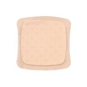 Image of AQUACEL Ag Foam Adhesive Dressing  8" x 5.5" Heel, 5.5" x 3.4" Pad Size