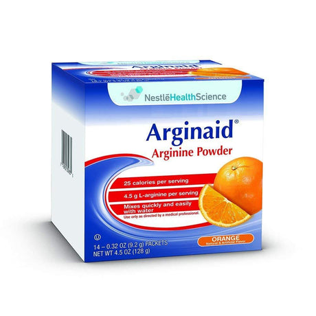 Image of Arginaid Arginine-intensive Orange Flavor Powdered Mix 9.2g Packet