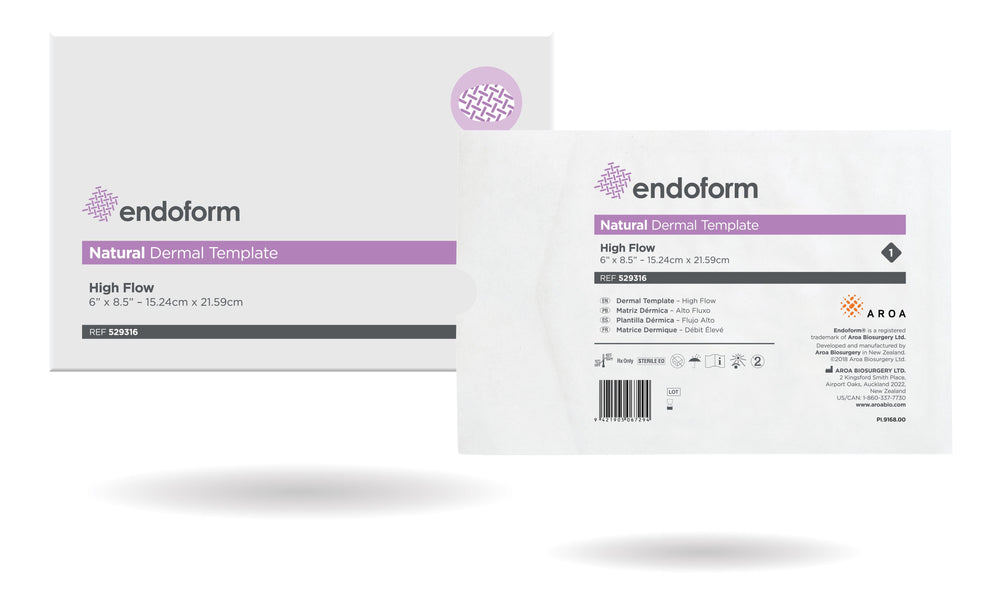 Aroa Biosurgery Endoform® Natural Dermal Template High Flow 6 #39 #39 x 8
