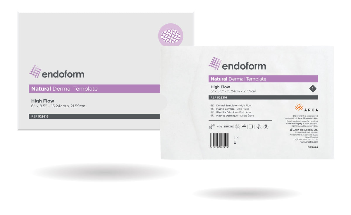 Aroa Biosurgery Endoform® Natural Dermal Template High Flow 6 #39 #39 x 8