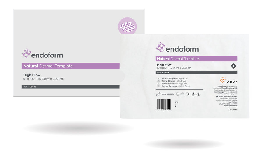 Aroa Biosurgery Endoform® Natural Dermal Template High Flow 6 #39 #39 x 8