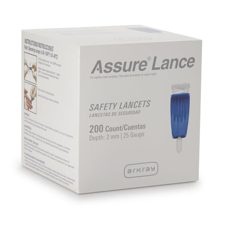 Image of Assure Low Flow Lancet Needle 2.0 mm Depth 25 Gauge Push Button Activation