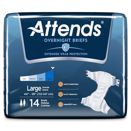 Image of Attends Overnight Briefs With Extended Wear Protection