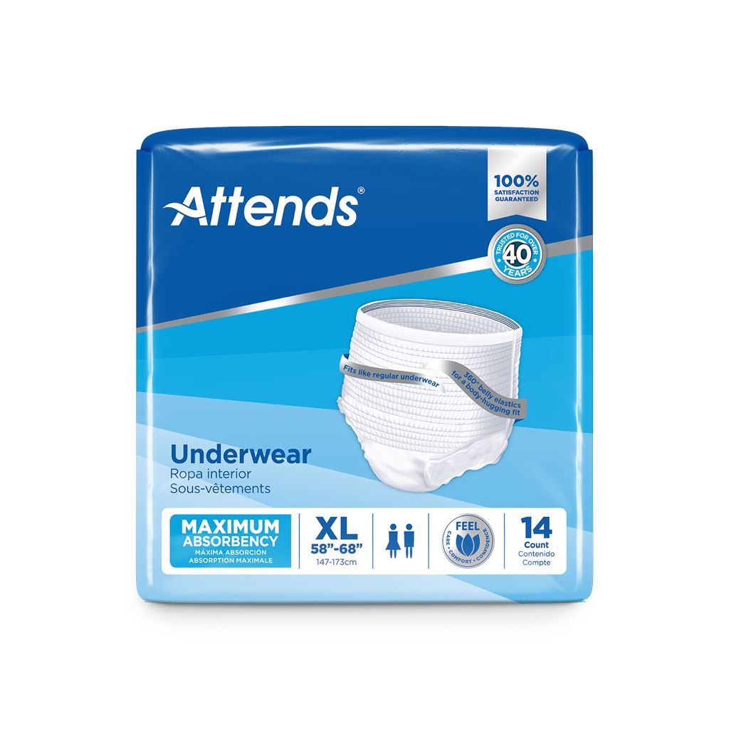 Image of Attends Unisex Protective Underwear - Maximum Absorbency