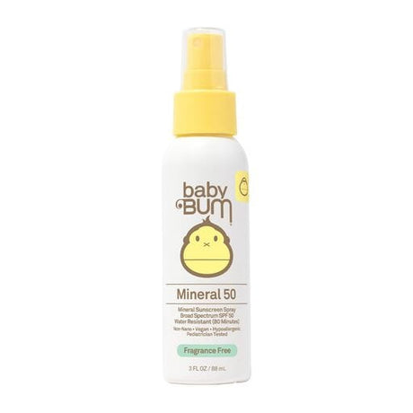 Image of Baby Bum SPF 50 Mineral Sunscreen Spray, Fragrance Free