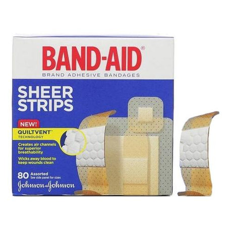 Image of Band-Aid® Adhesive Bandage, Sheer Strip, Assorted