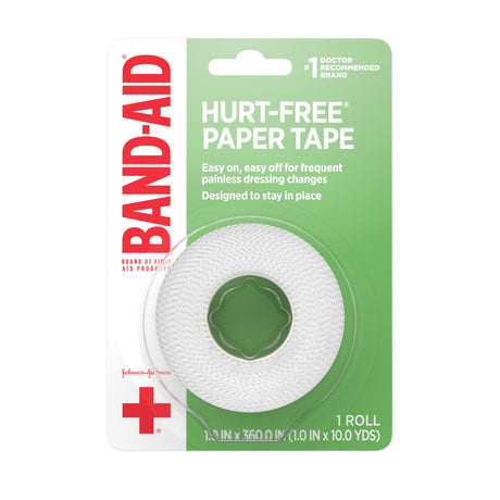 Image of Band-Aid® First Aid Hurt-Free® Paper Tape, 1" x 10yd