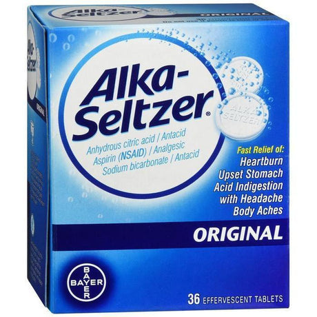 Image of Bayer Alka-Seltzer® Original Analgesic Drug, Tablet, with Aspirin, 36 Count