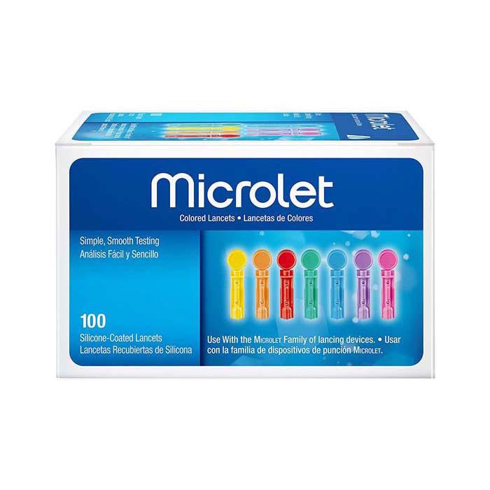Image of Bayer Microlet® Multicolor Lancet 100/bx