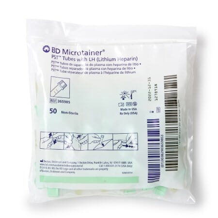 Image of BD Microtainer PST Tubes Lithium Heparin/Separator Gel Additive Mint Green BD Microgard Closure