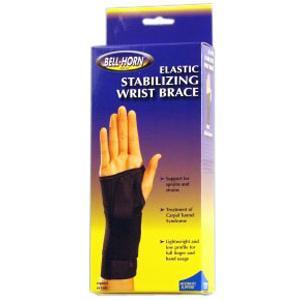 Image of Bell-Horn Elastic Stabilizing Right Wrist Brace, X-Large, 8-1/2" - 9-1/2" Wrist Circumference, Black
