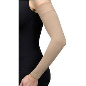 Image of Bella Lite Arm Sleeve with Silicone Band, 20-30 mmHg, Small, Regular, Beige