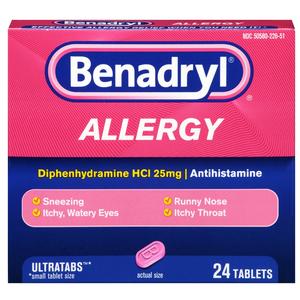 Image of Benadryl Ultratab Allergy Relief Antihistamine Tablet