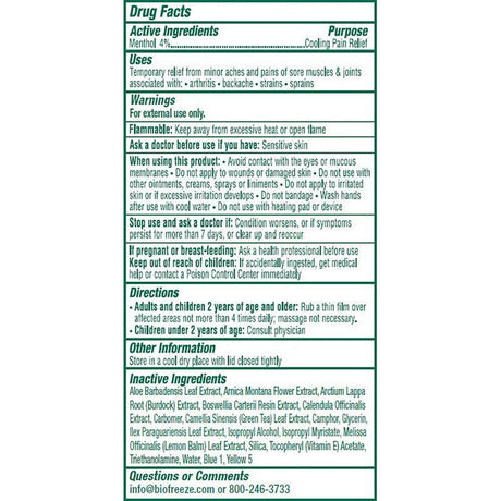 Image of Biofreeze Pain Relieving Gel, Green, 3 oz